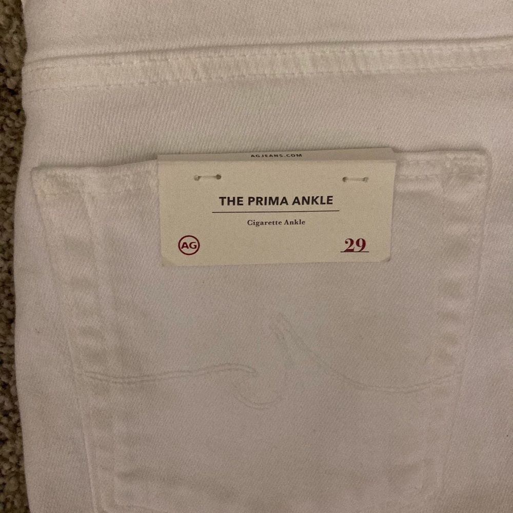 AG jeans white Prima ankle size 29 NWT retail $188